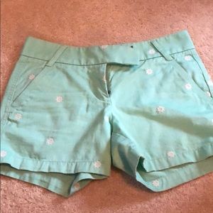 Jcrew nautical mint green shorts - size 4